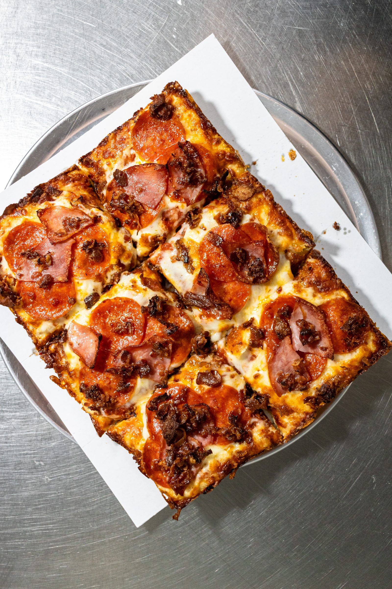 Specialty pizza from Pauli's Pizza in Berkley