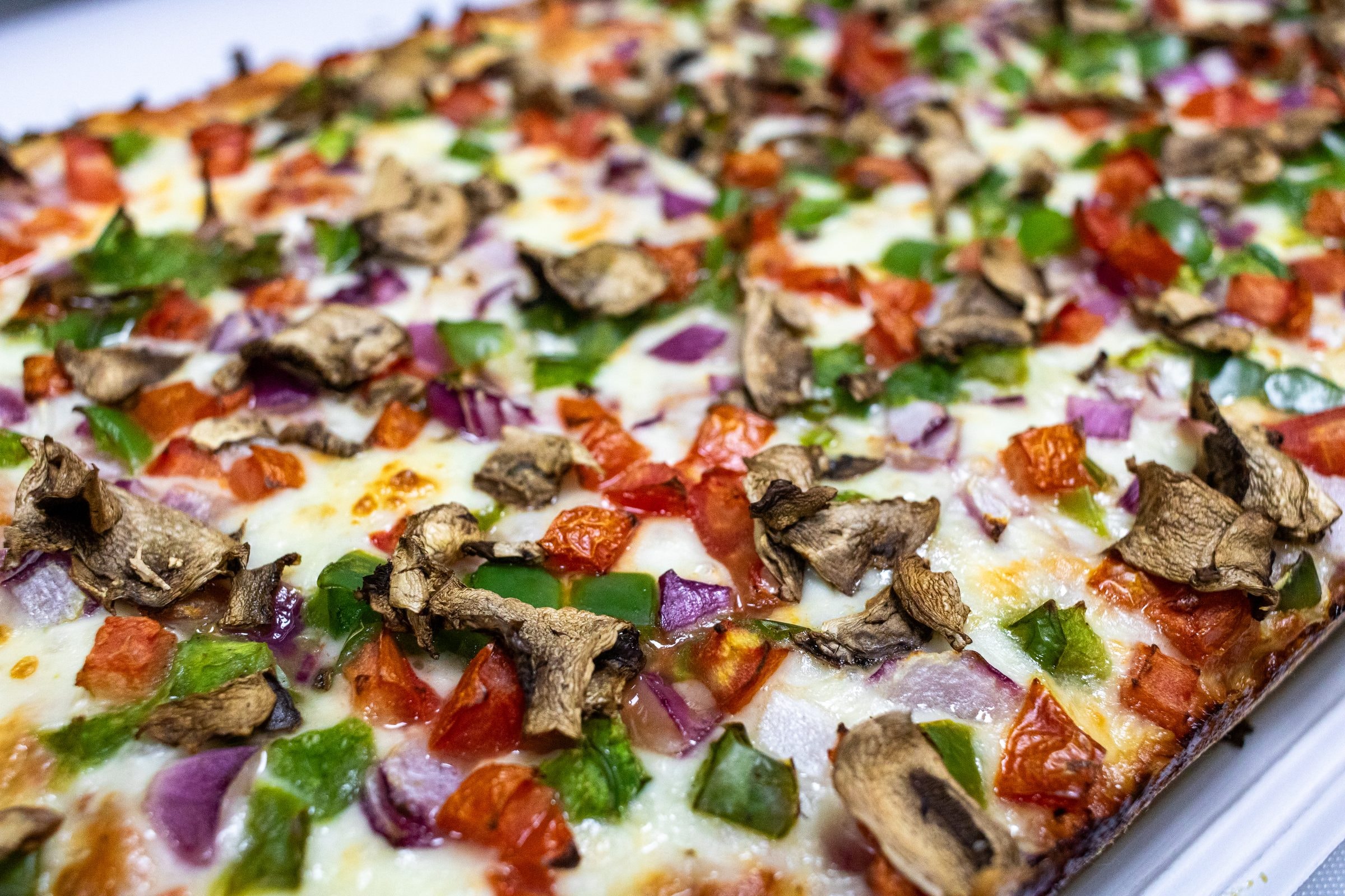 Veggie pizza from Pauli's Pizza in Berkley